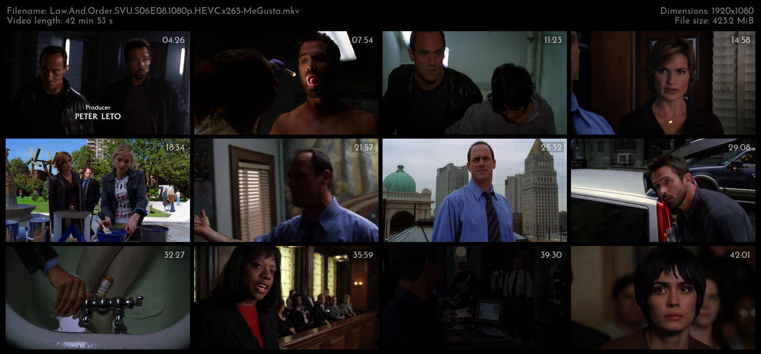 Law And Order SVU S06E08 1080p HEVC x265 MeGusta TGx