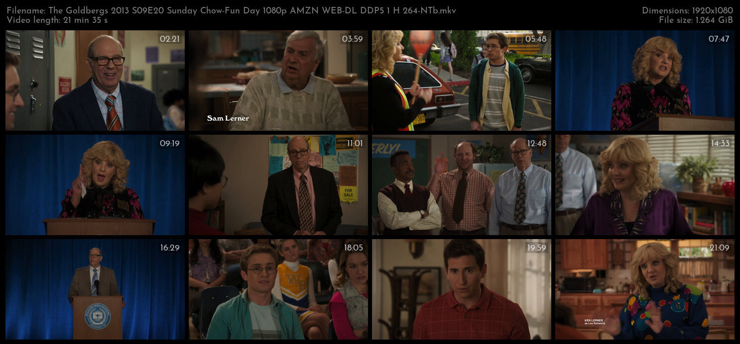 The Goldbergs 2013 S09E20 Sunday Chow Fun Day 1080p AMZN WEB DL DDP5 1 H 264 NTb TGx