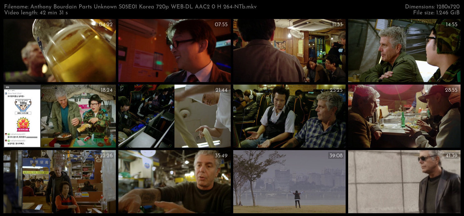 Anthony Bourdain Parts Unknown S05E01 Korea 720p WEB DL AAC2 0 H 264 NTb TGx