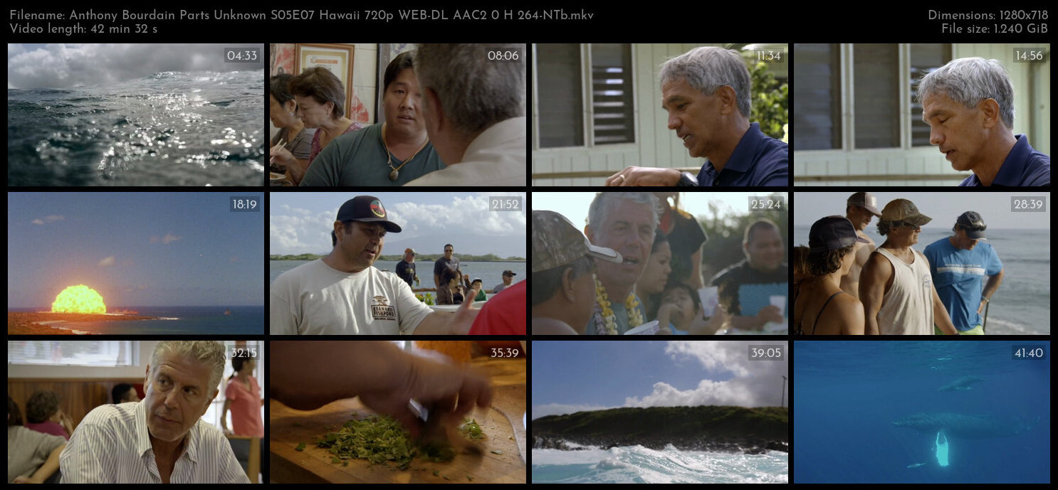 Anthony Bourdain Parts Unknown S05E07 Hawaii 720p WEB DL AAC2 0 H 264 NTb TGx