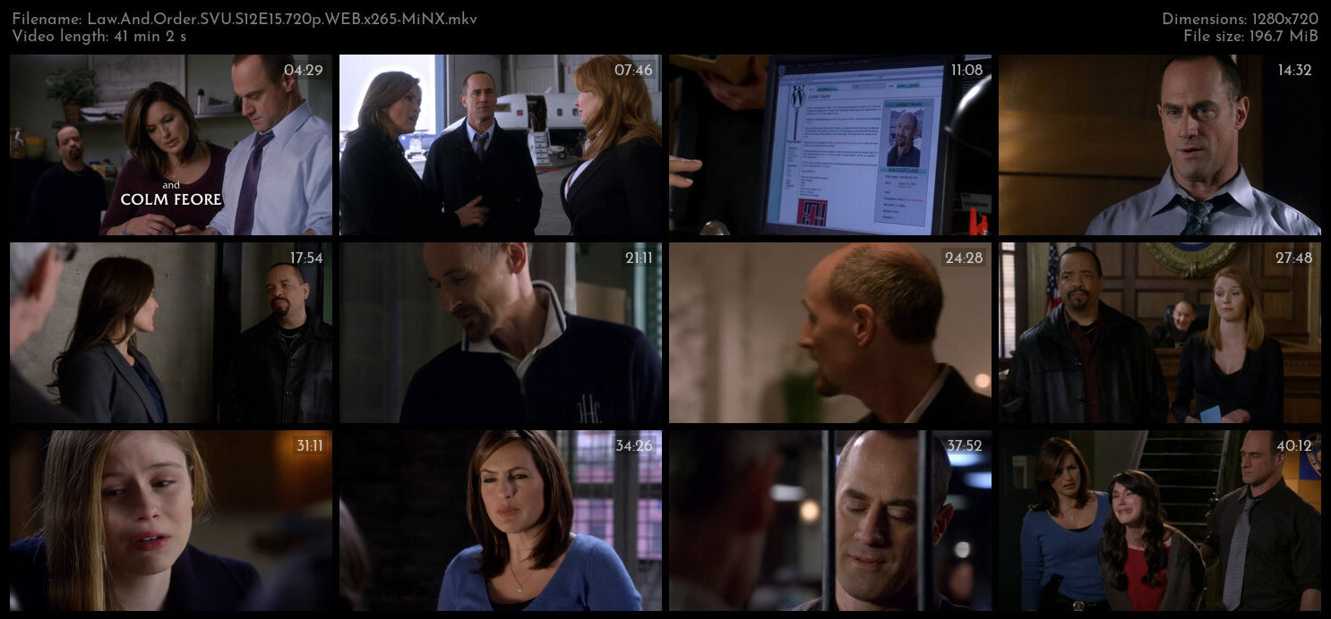 Law And Order SVU S12E15 720p WEB x265 MiNX TGx