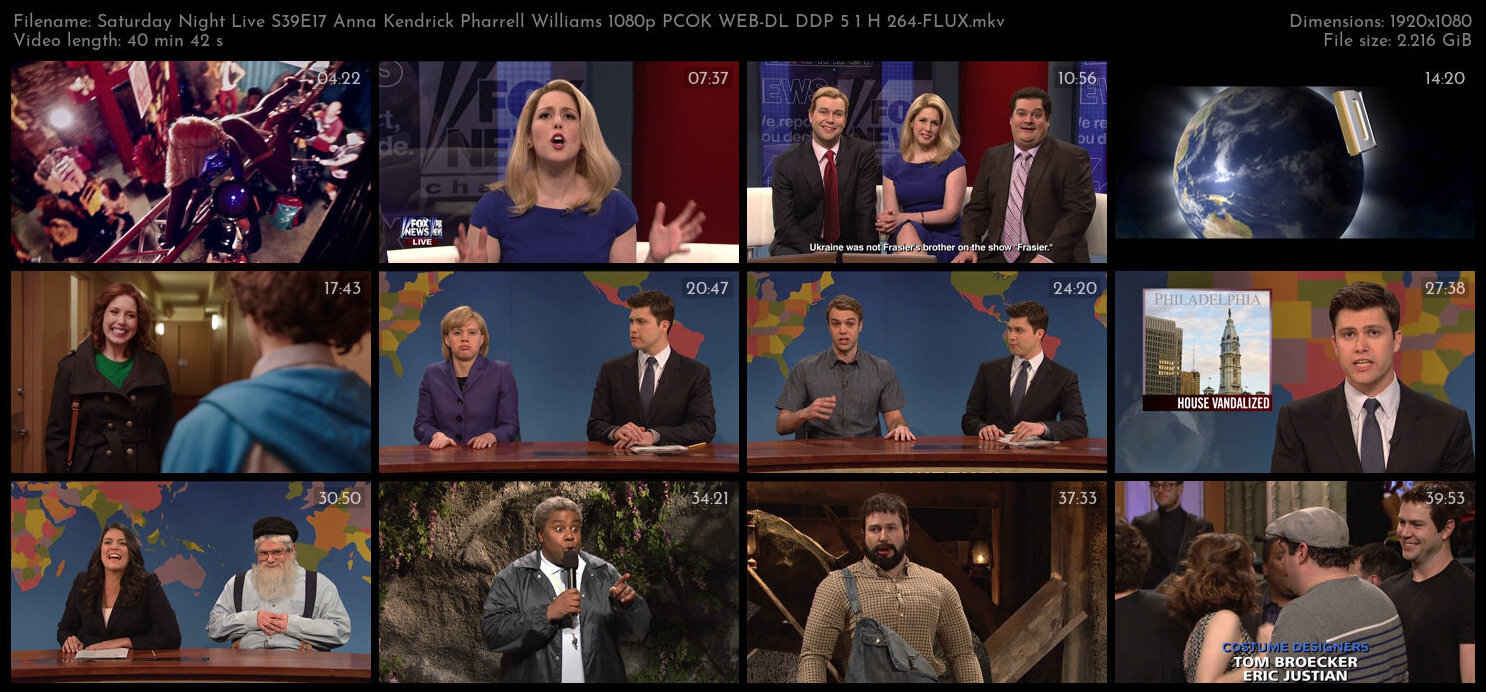 Saturday Night Live S39E17 Anna Kendrick Pharrell Williams 1080p PCOK WEB DL DDP 5 1 H 264 FLUX TGx