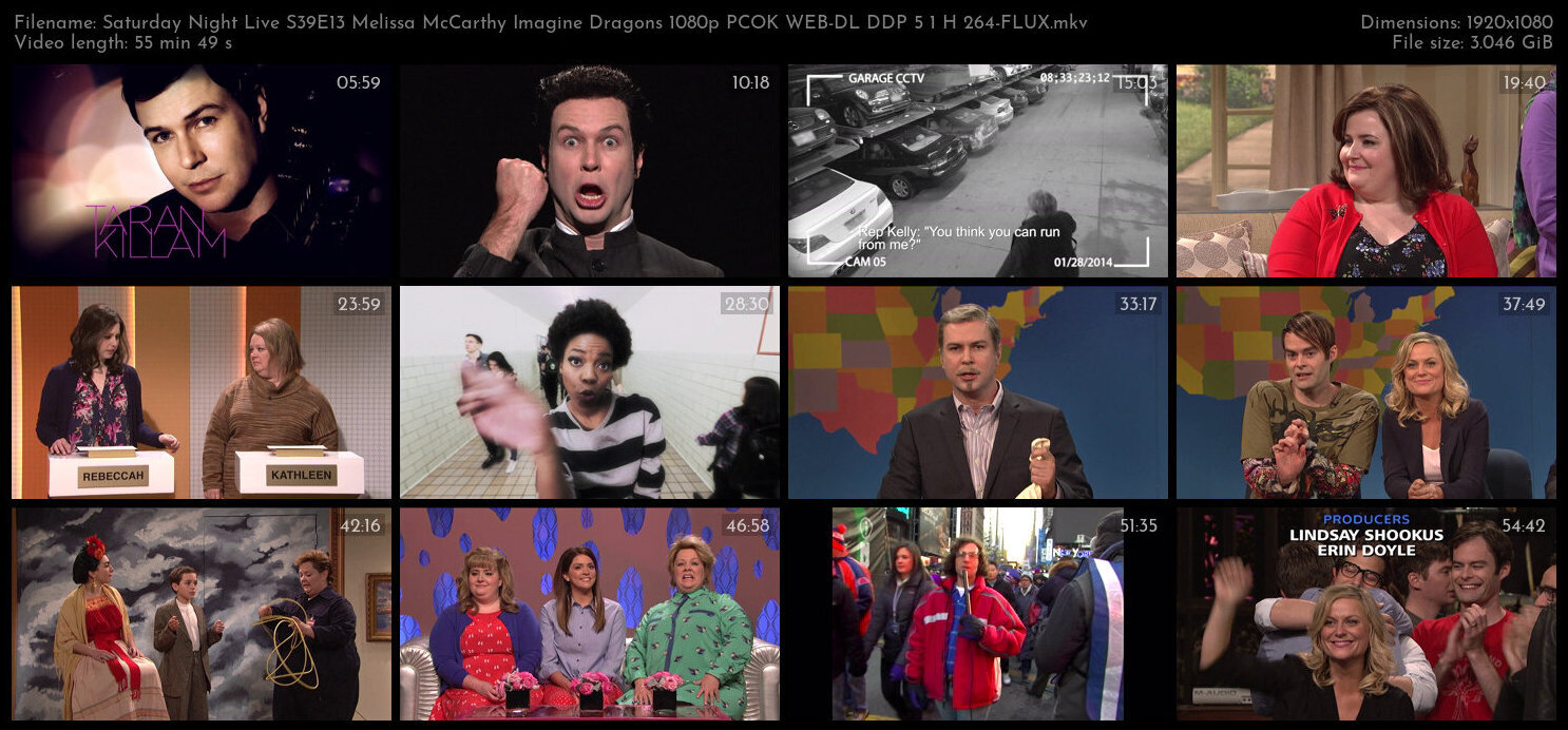 Saturday Night Live S39E13 Melissa McCarthy Imagine Dragons 1080p PCOK WEB DL DDP 5 1 H 264 FLUX TGx