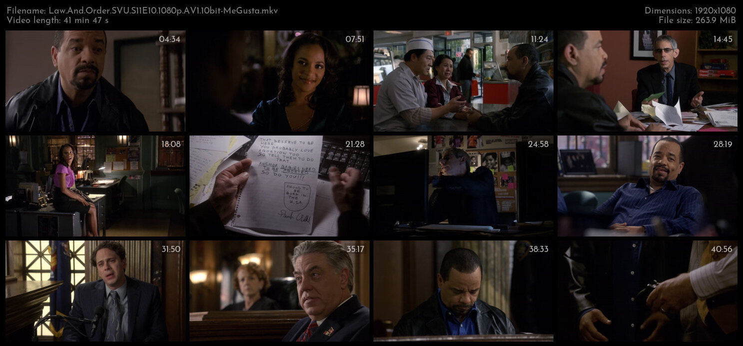 Law And Order SVU S11E10 1080p AV1 10bit MeGusta TGx