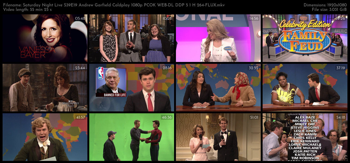 Saturday Night Live S39E19 Andrew Garfield Coldplay 1080p PCOK WEB DL DDP 5 1 H 264 FLUX TGx