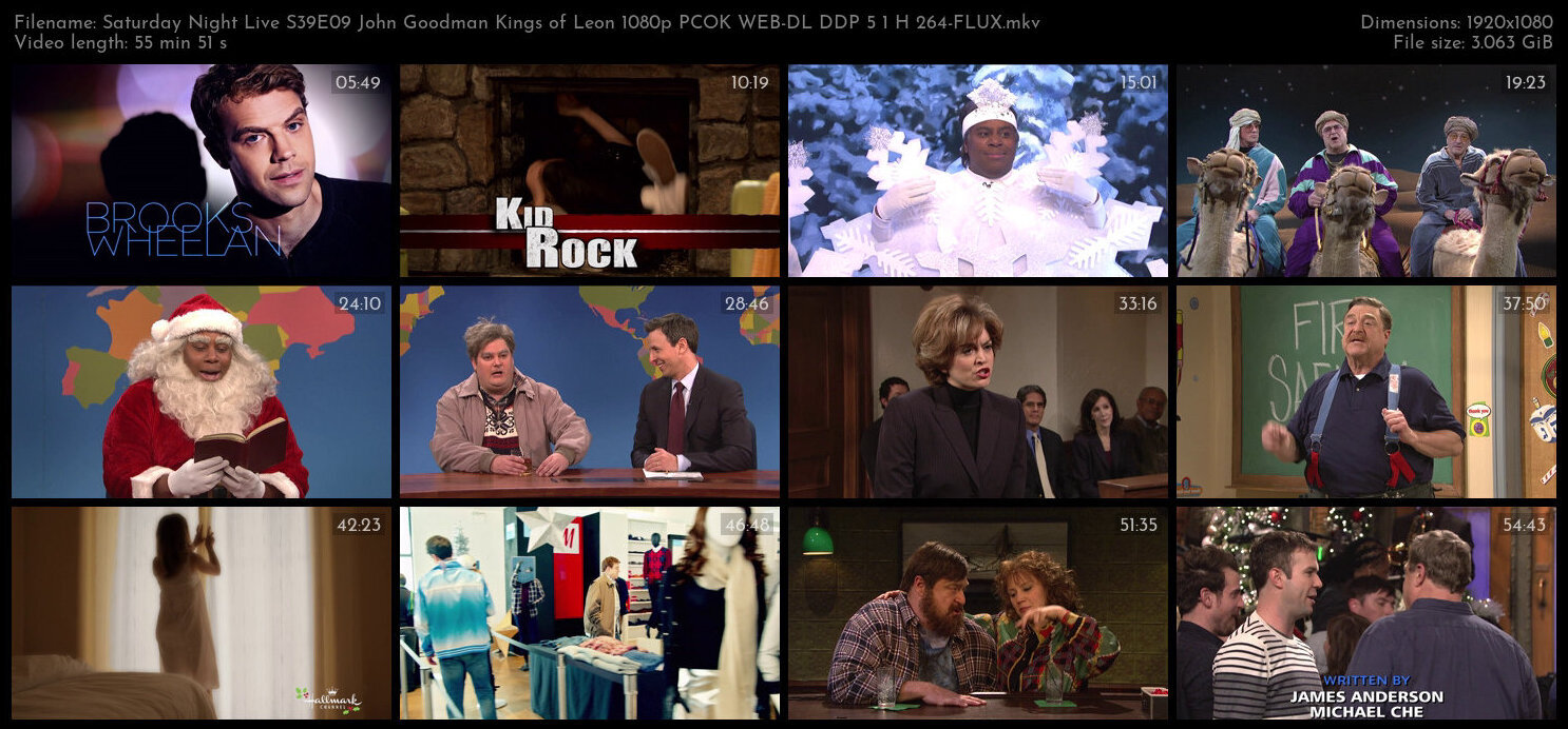 Saturday Night Live S39E09 John Goodman Kings of Leon 1080p PCOK WEB DL DDP 5 1 H 264 FLUX TGx