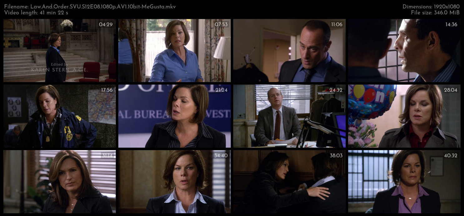 Law And Order SVU S12E08 1080p AV1 10bit MeGusta TGx