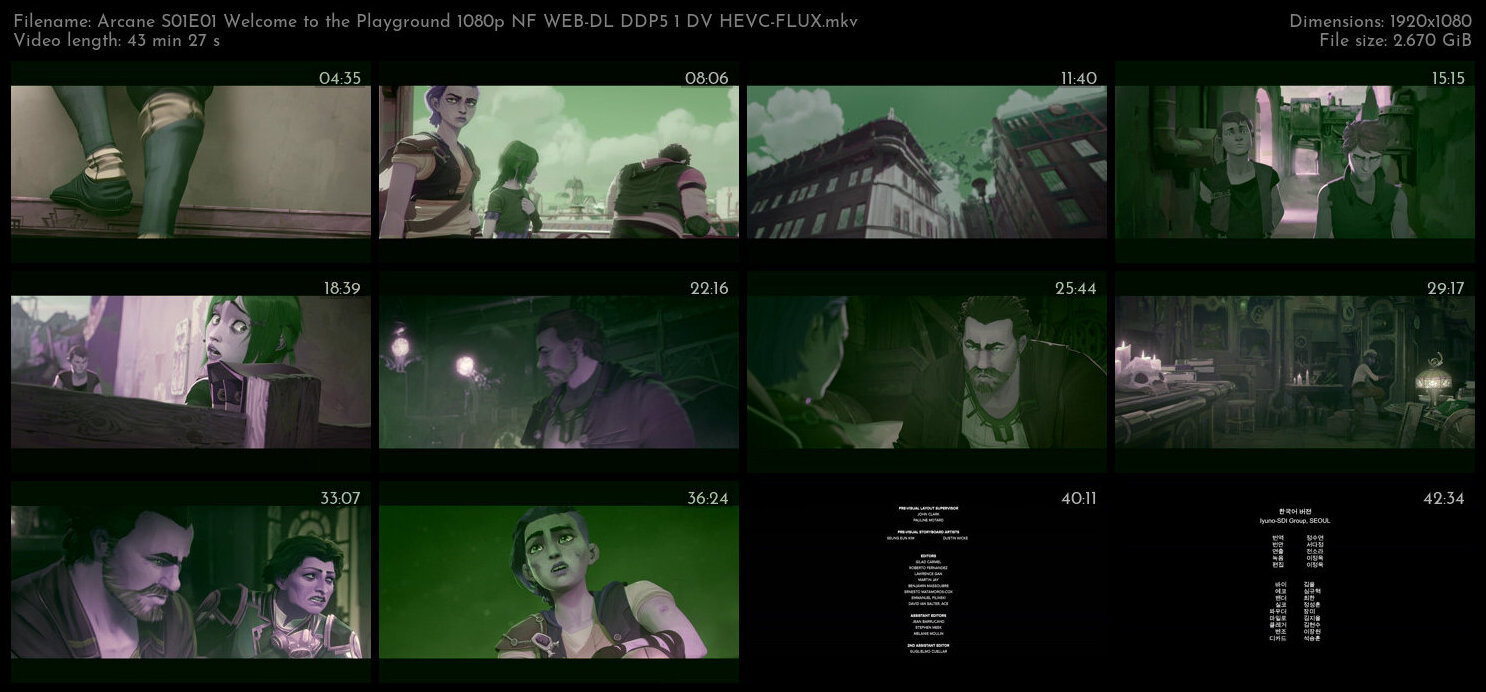 Arcane S01E01 Welcome to the Playground 1080p NF WEB DL DDP5 1 DV HEVC FLUX TGx