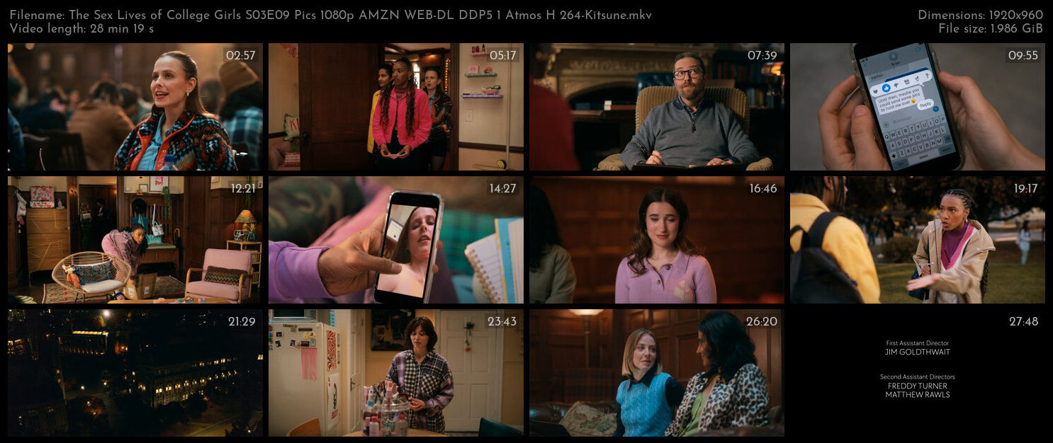 The Sex Lives of College Girls S03E09 Pics 1080p AMZN WEB DL DDP5 1 Atmos H 264 Kitsune TGx