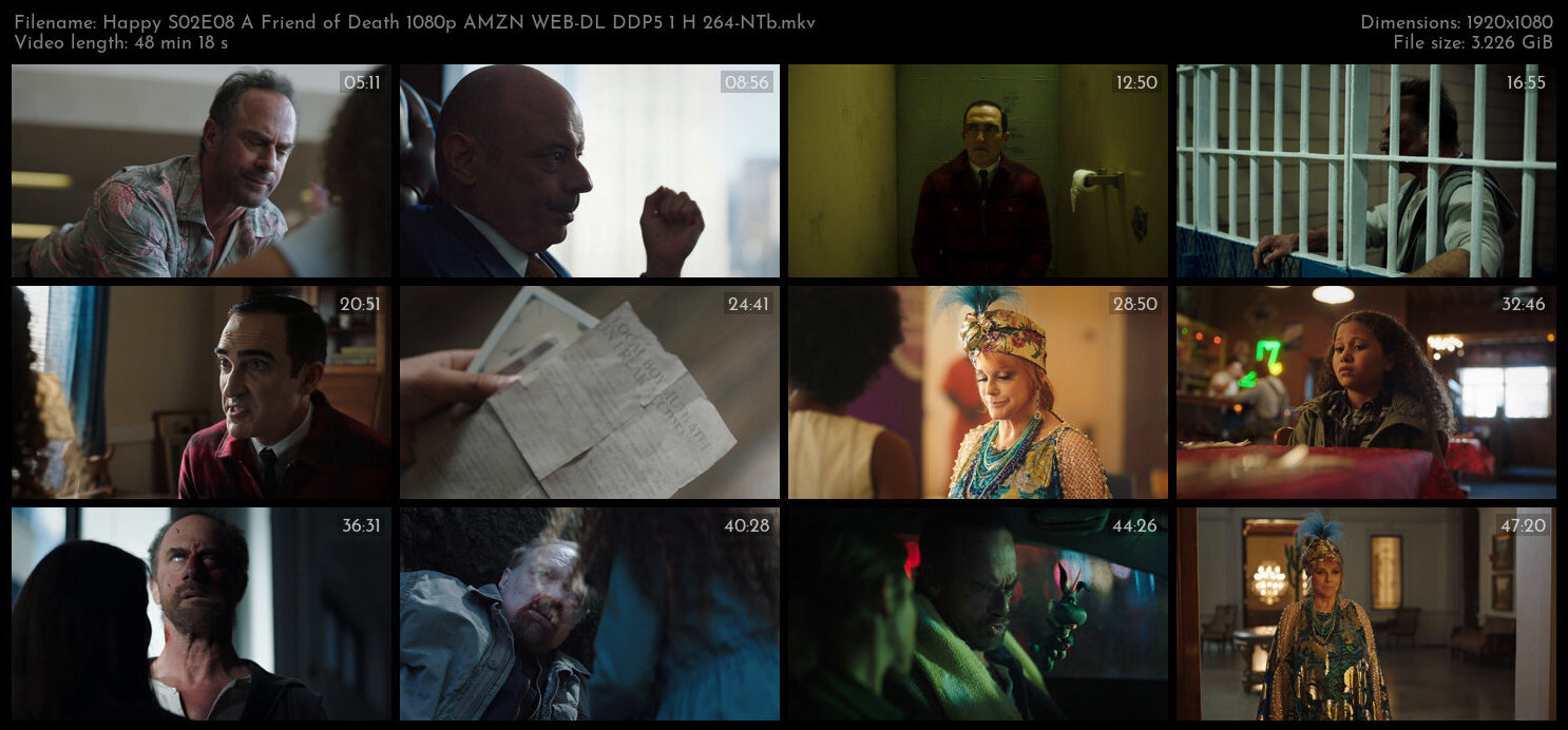 Happy S02E08 A Friend of Death 1080p AMZN WEB DL DDP5 1 H 264 NTb TGx