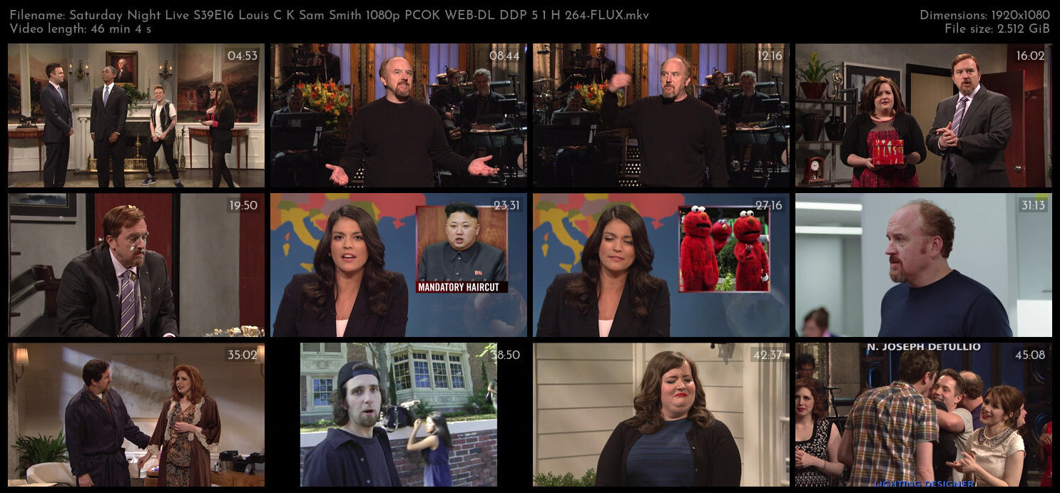 Saturday Night Live S39E16 Louis C K Sam Smith 1080p PCOK WEB DL DDP 5 1 H 264 FLUX TGx