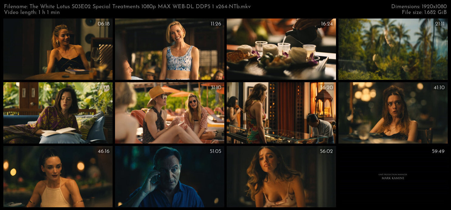 The White Lotus S03E02 Special Treatments 1080p MAX WEB DL DDP5 1 x264 NTb TGx