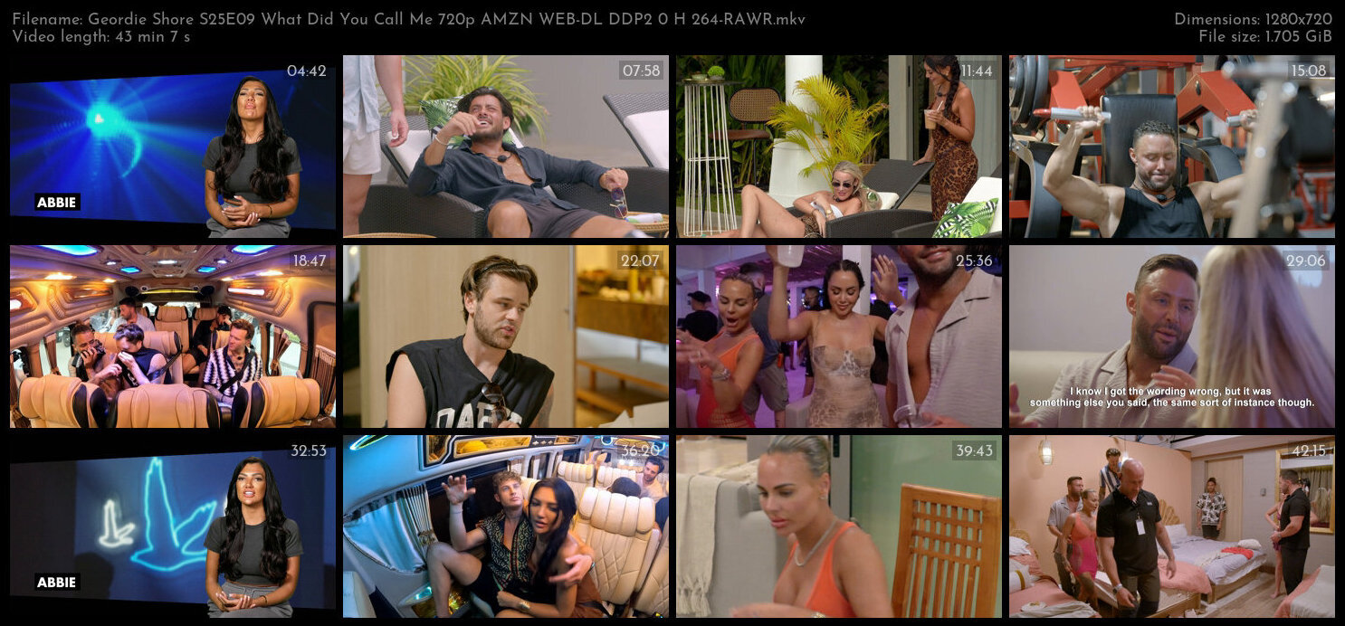 Geordie Shore S25E09 What Did You Call Me 720p AMZN WEB DL DDP2 0 H 264 RAWR TGx