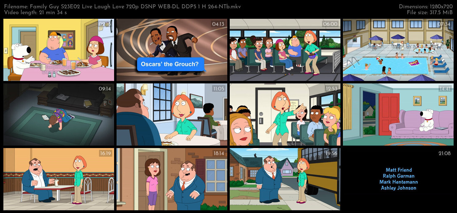 Family Guy S23E02 Live Laugh Love 720p DSNP WEB DL DDP5 1 H 264 NTb TGx